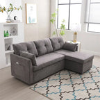 L Shaped Modular Sectional Sofa w/ Reversible Chaise and Storage Seat