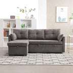 L Shaped Modular Sectional Sofa w/ Reversible Chaise and Storage Seat