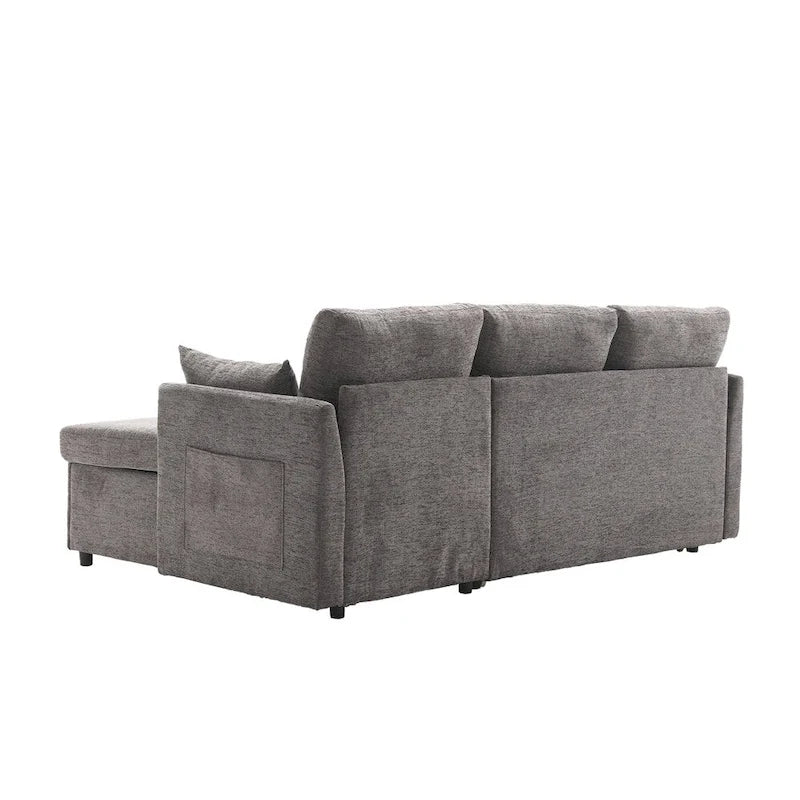 L Shaped Modular Sectional Sofa w/ Reversible Chaise and Storage Seat