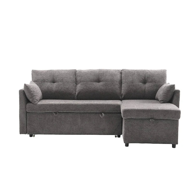L Shaped Modular Sectional Sofa w/ Reversible Chaise and Storage Seat