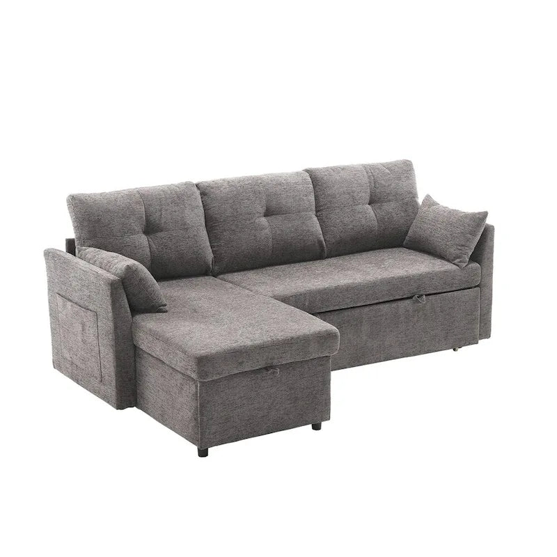 L Shaped Modular Sectional Sofa w/ Reversible Chaise and Storage Seat