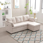L Shaped Modular Sectional Sofa w/ Reversible Chaise and Storage Seat