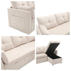 L Shaped Modular Sectional Sofa w/ Reversible Chaise and Storage Seat
