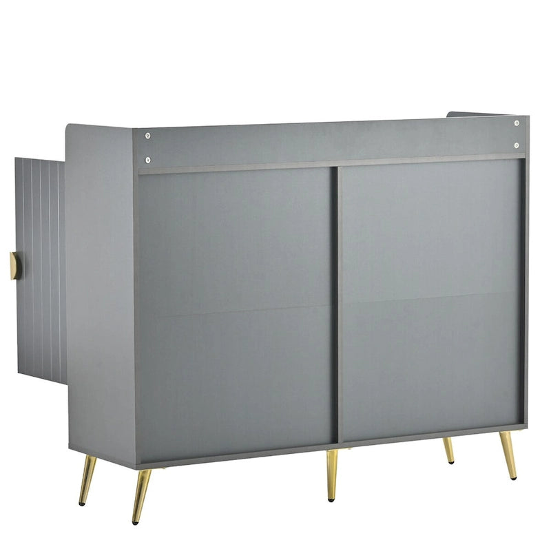 Shoe Cabinet with Doors, 11-Tier Shoe Storage Cabinet with Adjustable Shelves, Modern Wooden Shoes Shoe Storage Organizer