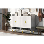 Shoe Cabinet with Doors, 11-Tier Shoe Storage Cabinet with Adjustable Shelves, Modern Wooden Shoes Shoe Storage Organizer