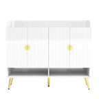 Shoe Cabinet with Doors, 11-Tier Shoe Storage Cabinet with Adjustable Shelves, Modern Wooden Shoes Shoe Storage Organizer