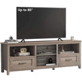 Grey TV Stand with Storage Drawers Cable Management for 65/75 inch TV - M