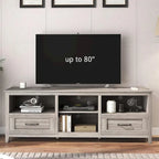 Grey TV Stand with Storage Drawers Cable Management for 65/75 inch TV - M