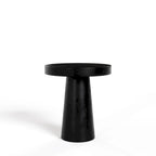 Modrest Desoto Modern Black Concrete Round End Table