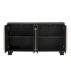 Wood Traditional Style Sideboard with Adjustable Shelves