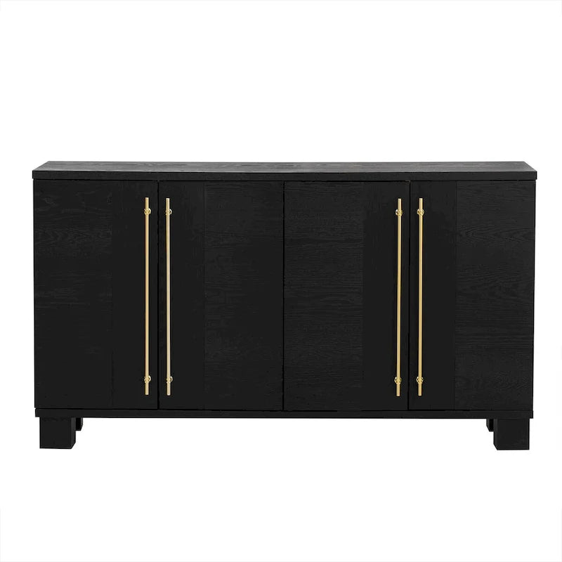 Wood Traditional Style Sideboard with Adjustable Shelves