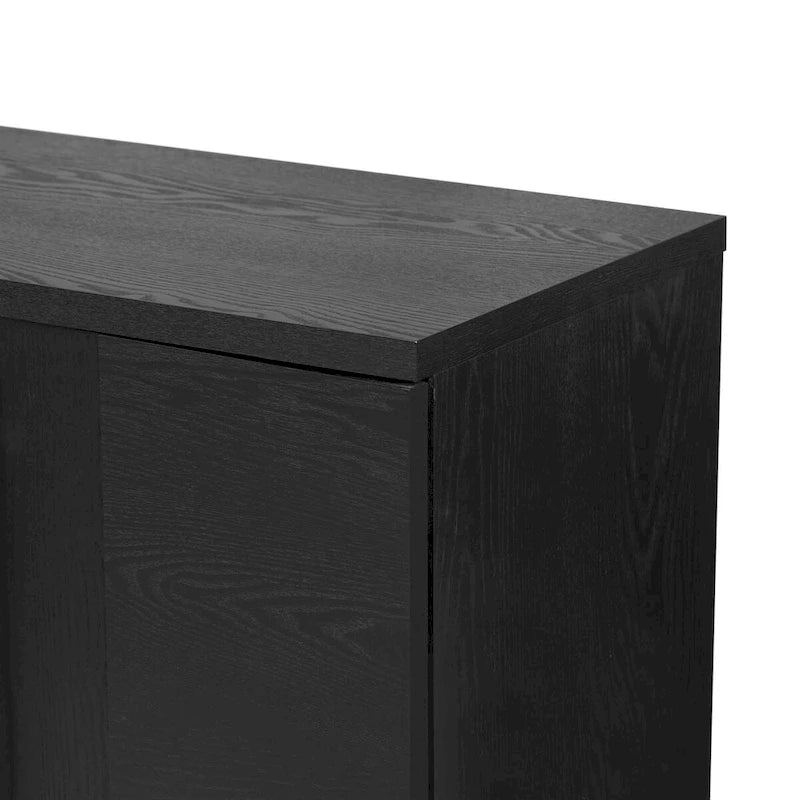 Wood Traditional Style Sideboard with Adjustable Shelves