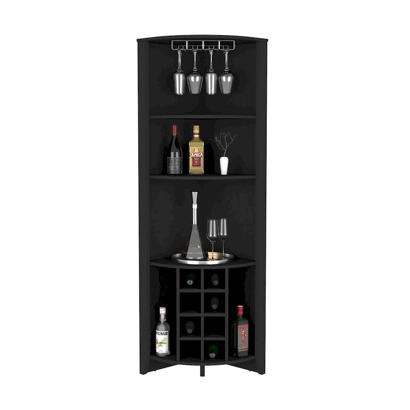 Corner Bar Cabinet for Kitchen, Dining Room,Living Room, Black